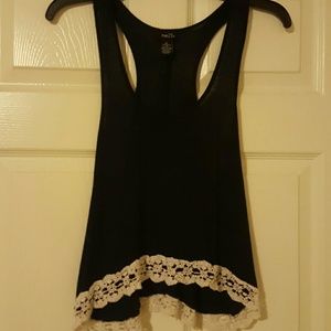 Knit navy blue crop top