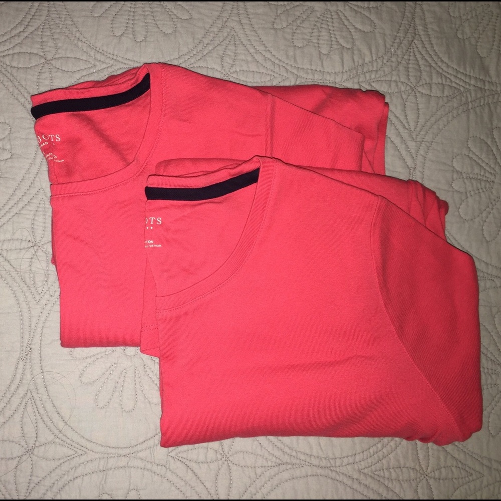 Talbots 1x cotton Pima tshirts EUC 2 pink