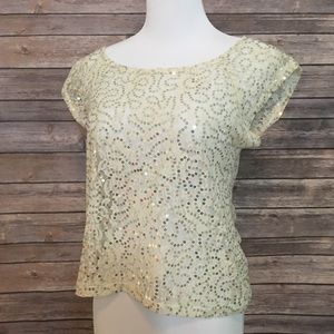 Fun Sequined Top ~ Sz Medium