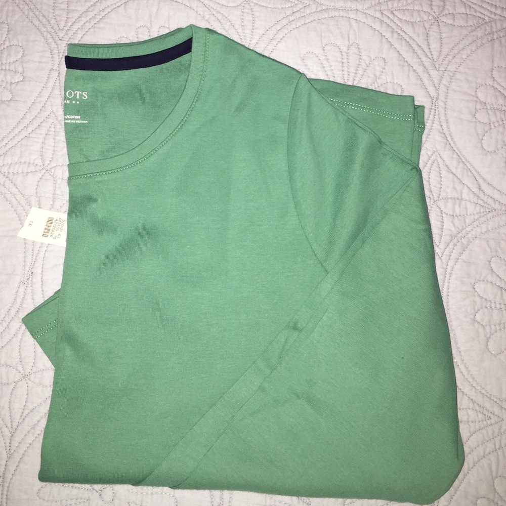 Talbots 1x cotton Pima tshirt NWT green