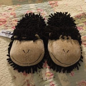 Fuzzy Friends monkey slippers