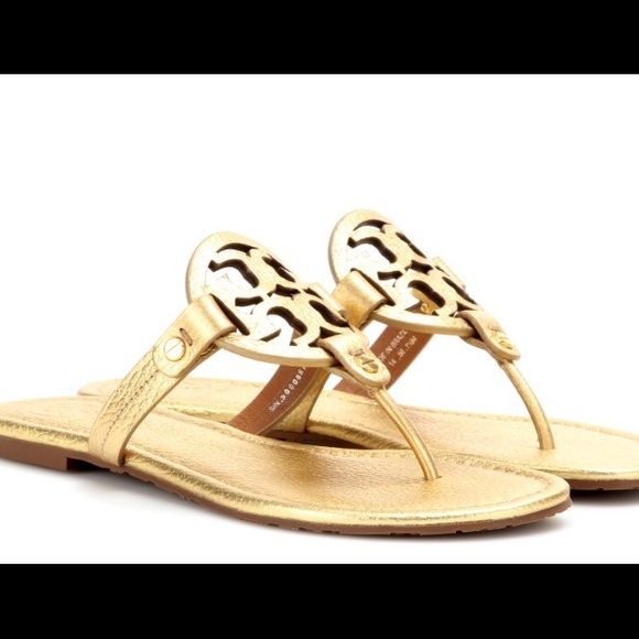 Tory Burch Gold Millers Size 9.5
