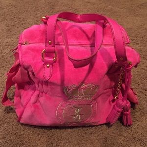 Juicy Couture pink velvet bag.