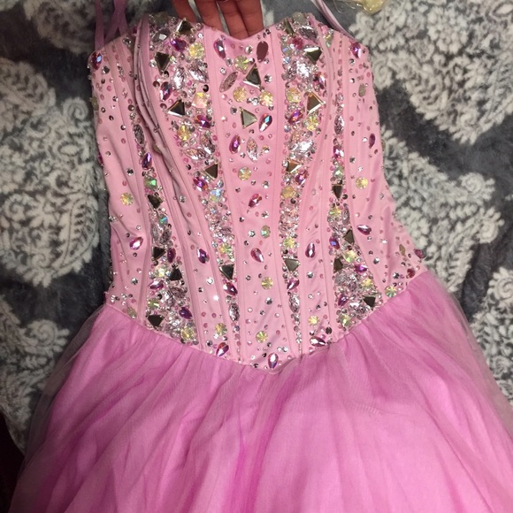 Pink ball gown