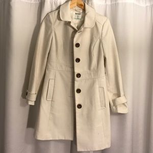 Cream long peacoat
