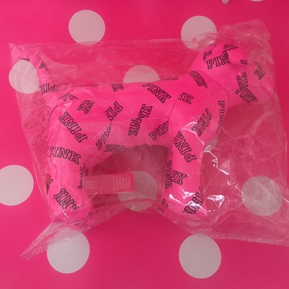 New VS PINK MINI DOG W/FREE HAIR TIES