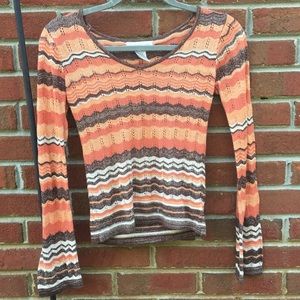 Striped knit sweater