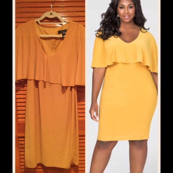 Ashley Stewart V-Neck Cap Dress