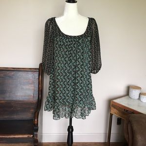 🎉 Shulami Floral Peasant Midi Dress