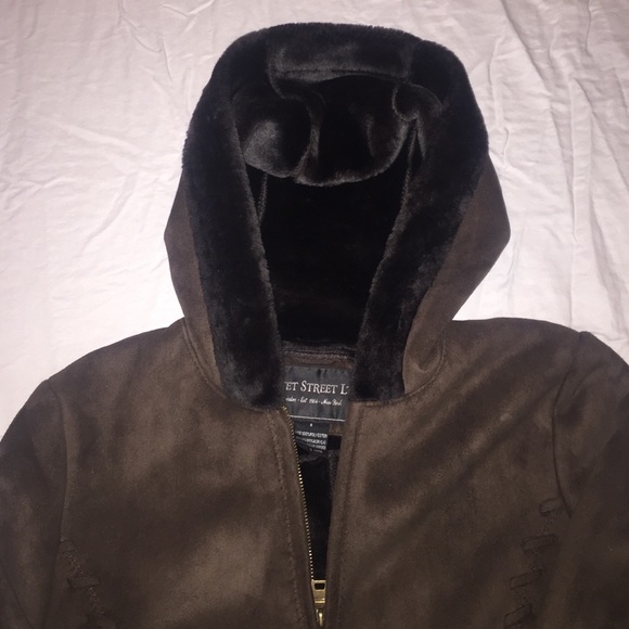 Women's Faux suede coat - Picture 2 of 4