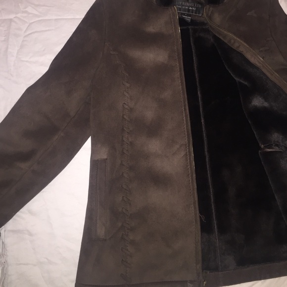 Women's Faux suede coat - Picture 4 of 4