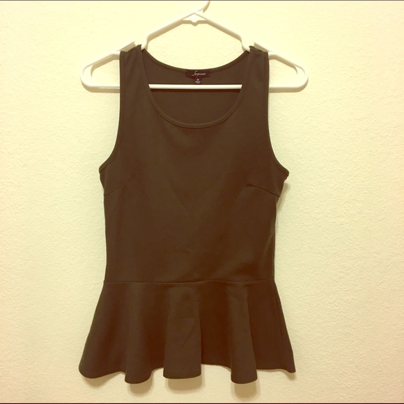 Olive green peplum top