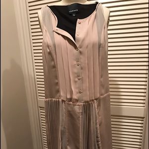 Drop waist dress with knife pleats