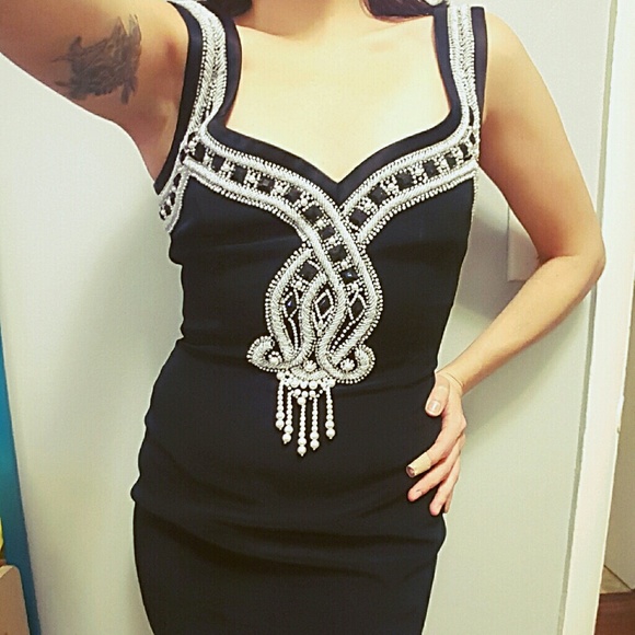 Beaded black dress