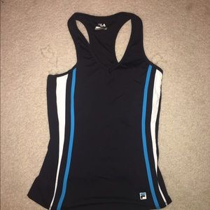 Black striped athletic/tennis top