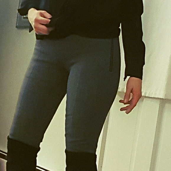 Grey skinny slacks