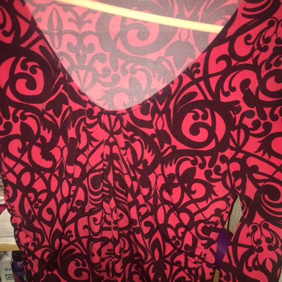 Very pretty red and black blouse.