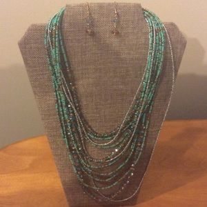 Earring necklace set