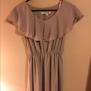 Beautiful tiered nude dress