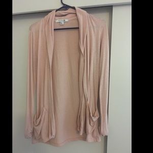 Pink long sleeve cardigan for work or casual