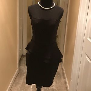 Black peplum dress