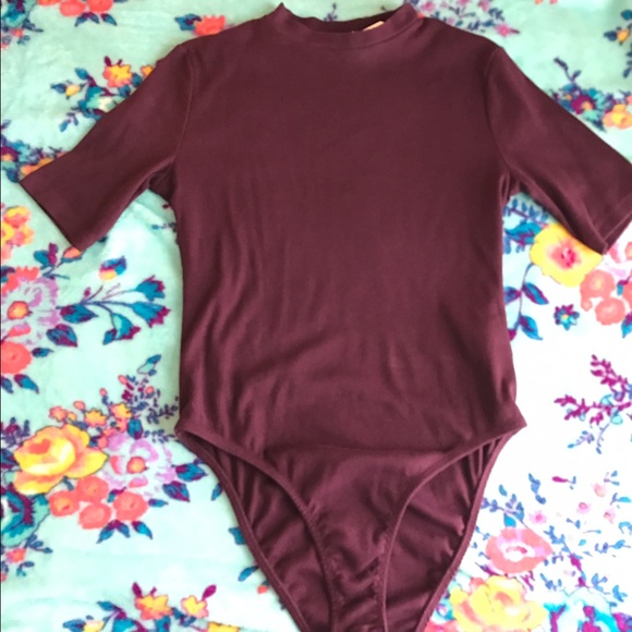 Burgendy H&M bodysuit
