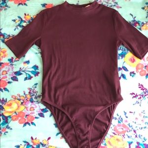 Burgendy H&M bodysuit