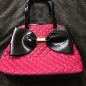 Betsy Johnson bow handbag, perfect condition