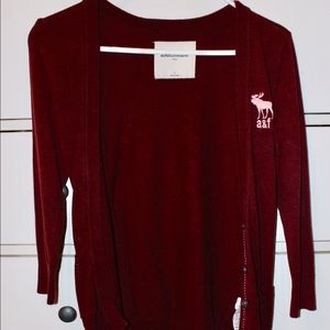 Burgundy cardigan