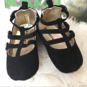 Old Navy Baby Black Triple-Strap Ballet Flats