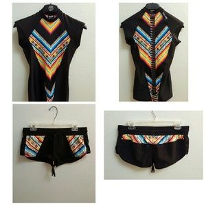 RIP CURL SUNSET SURF RASHGUARD & BOARDSHORTS