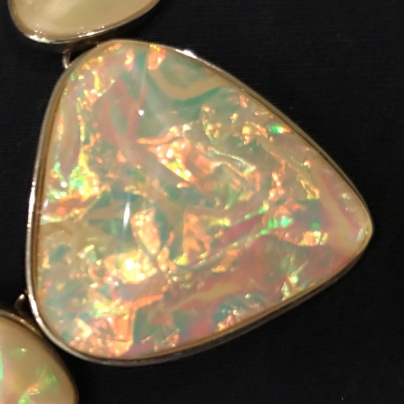 Iridescent statement necklace