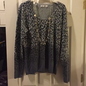 Ombré cheetah sweater