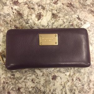 Michael Kors Purple Leather Wallet