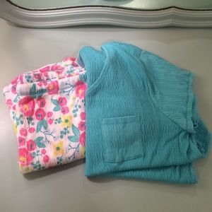 Cute Teal and floral ZENista Pj set