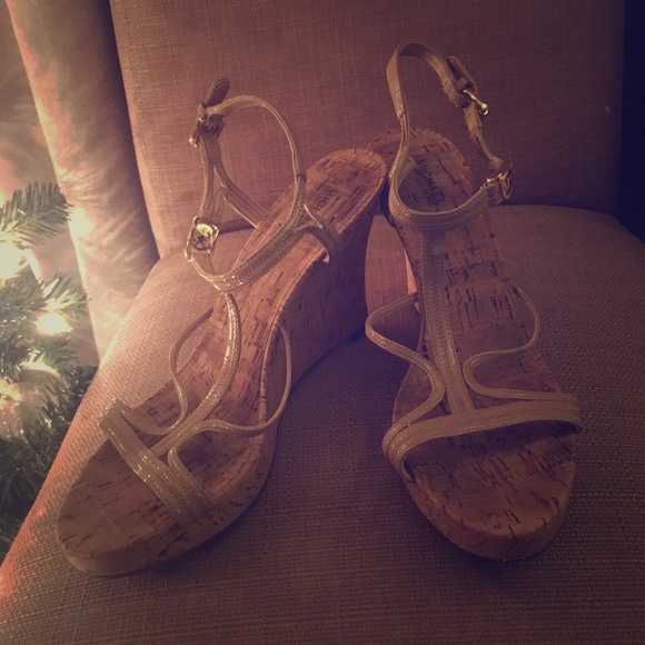 Michael Kors cork wedges