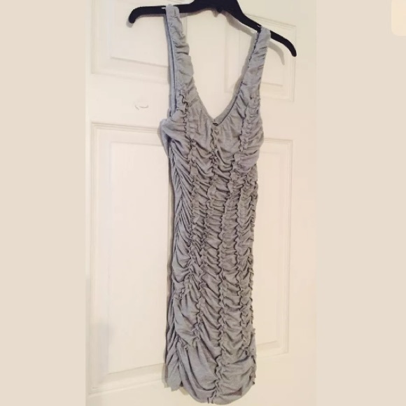 🌷XOXO Gray Ruffle Dress