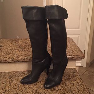 Calvin Klein Catrice Over the Knee Black Boots.