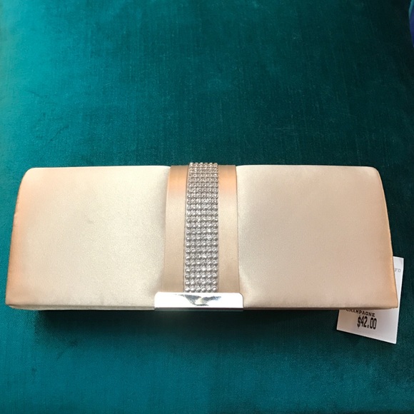 Jessica McClintock champagne clutch