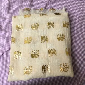 Gold elephant scarf