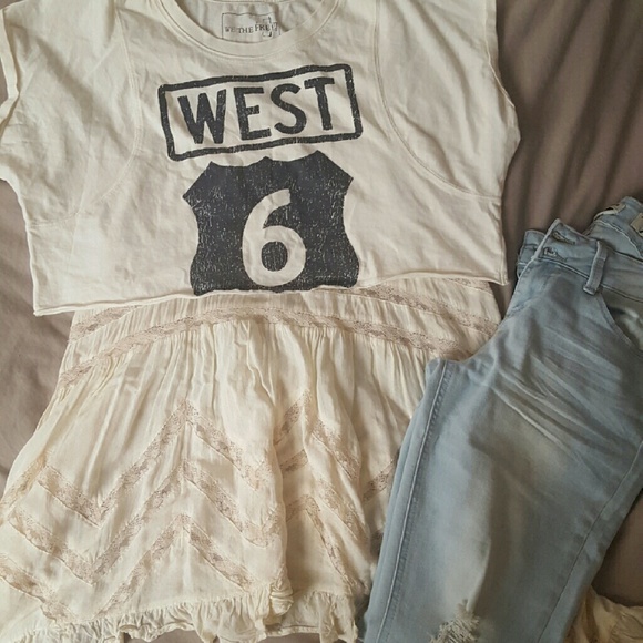 Free People West 6 crop top. Great layering top