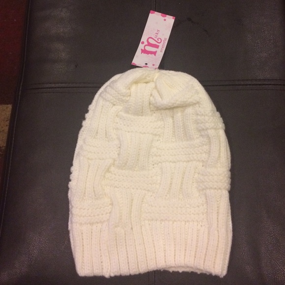 White Knitted Beanie