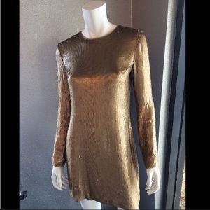 Gold sequin dress