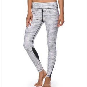 Gray and black mesh long athletic pants