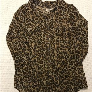 Leopard Print Button Up Shirt