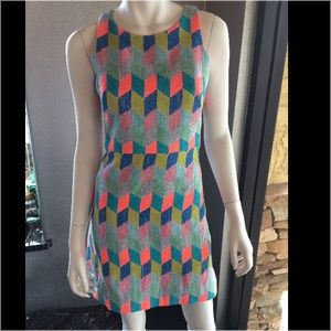Multi color patterned dress