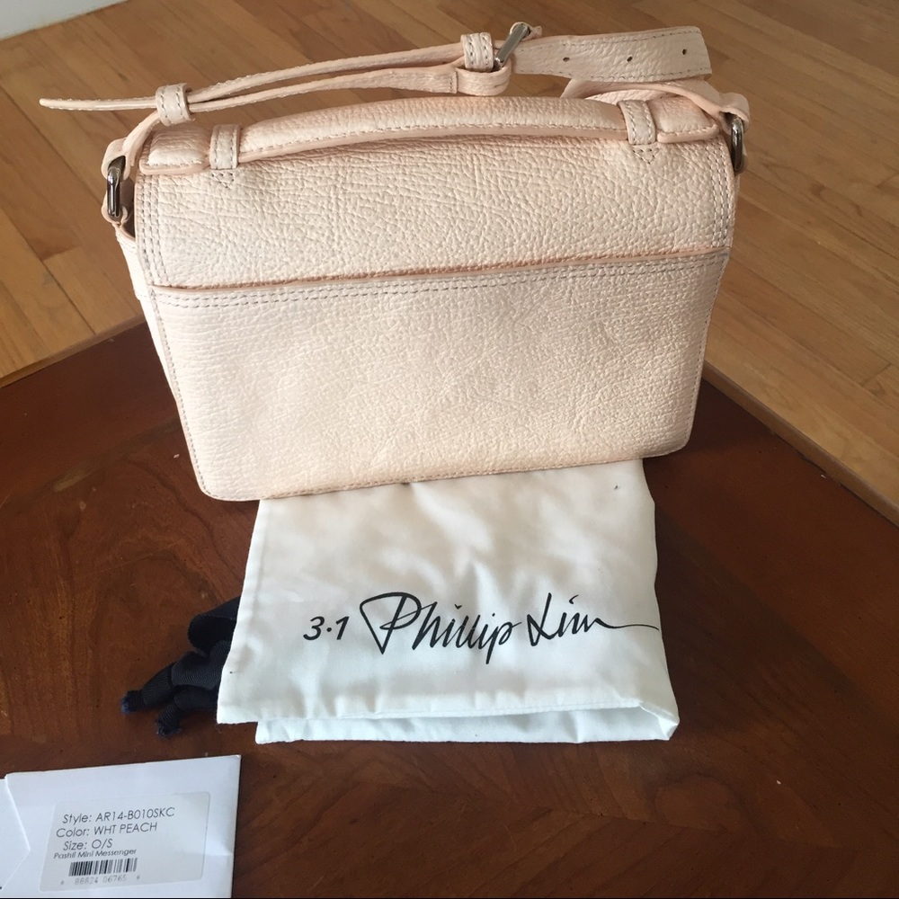3.1 PHILLIP LIM Mini Messenger Pashli White Peach - Picture 4 of 8