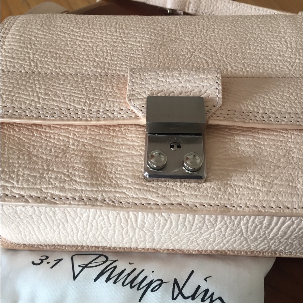 3.1 PHILLIP LIM Mini Messenger Pashli White Peach - Picture 6 of 8