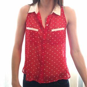 SOLD — Forever 21 Polkadot Blouse