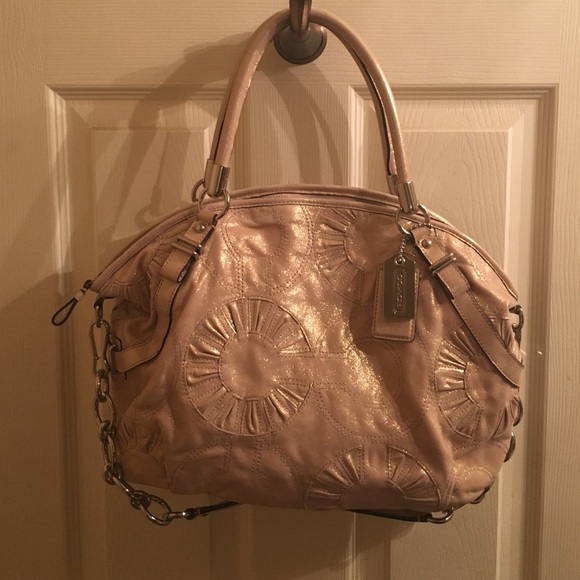 Coach Madison Embellished Satchel - w/ Shimmer